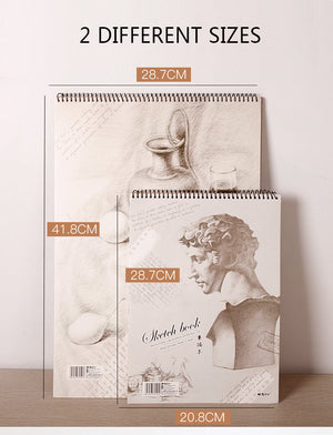 Sketch Pad 40 Sheets | Artist Drawing Painting Art Paper with Thick Baseboard (28.720.8cm)