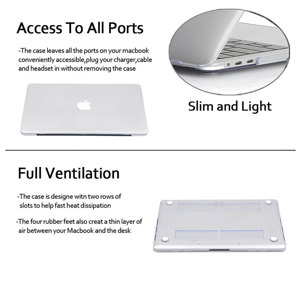 2020 MacBook Pro 13 Inch Case | Plastic Hard Case Shell for MacBook Pro A2251 A2289 A2179 (Clear)