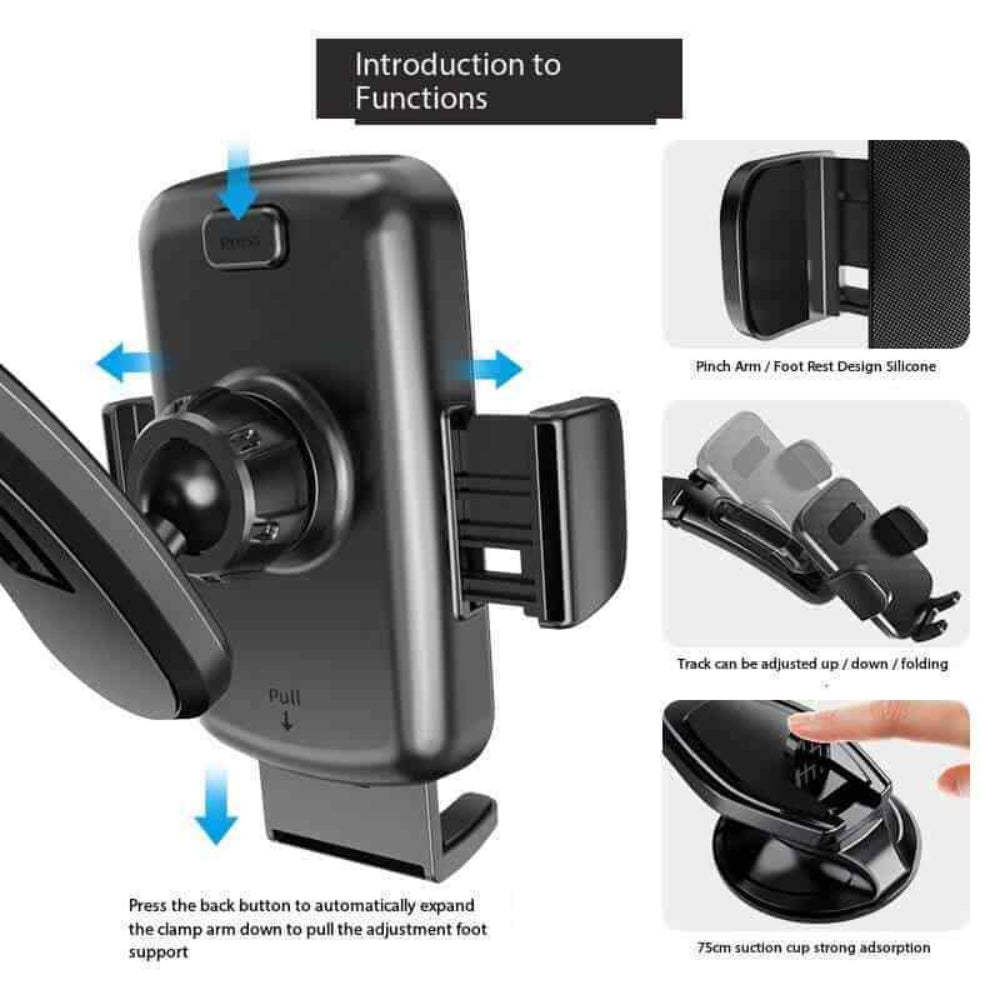 Universal Car Phone Stand | Dashboard Hands-Free Car Mount Phone Holder