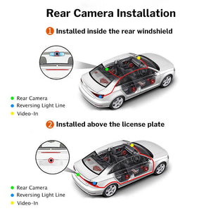 3 Channel Car DVR | HD 1080P | Vehicle Dash Cam | Three-Way Camera | DVR Recorder | 32GB Card
