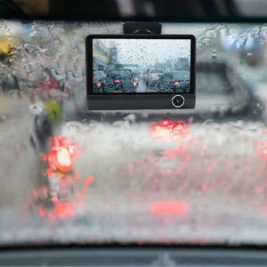 Front and Rear Triple Lens Dash Cam | 1080P HD | 4-inch Touch Screen | Wide-Angle Lens