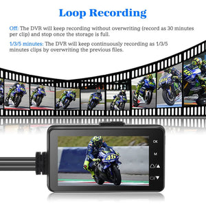 3-inch LCD HD Dual Camera Motorcycle DVR | Video Driving Recorder | 32GB Card