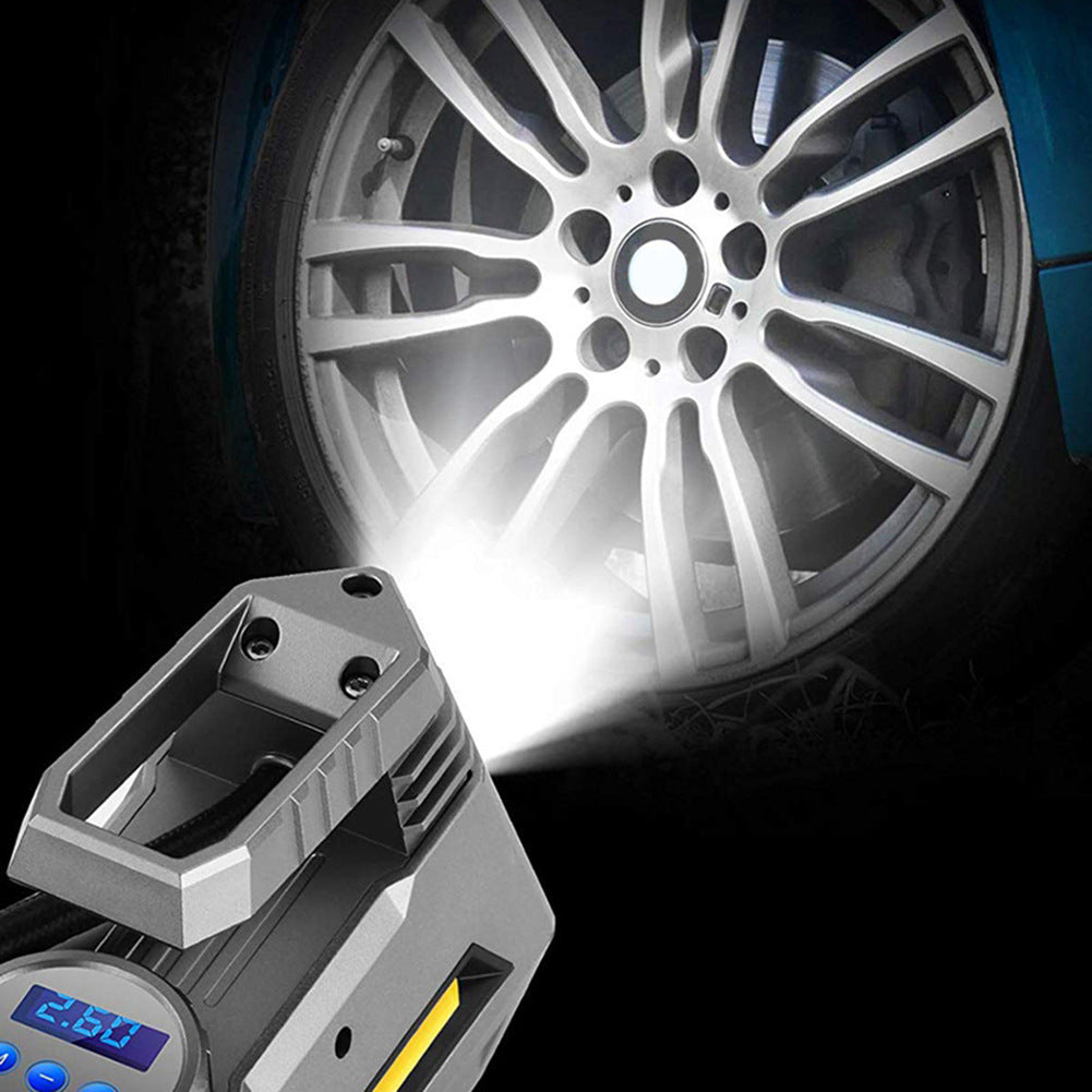 Portable Car Air Compressor | Digital Tire Inflator | Emergency Flashlight Feature