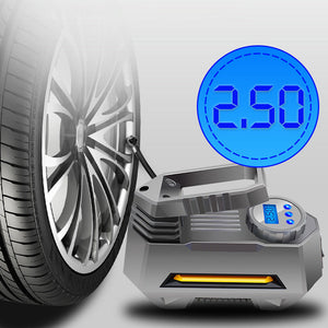 Portable Car Air Compressor | Digital Tire Inflator | Emergency Flashlight Feature