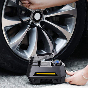 Portable Car Air Compressor | Digital Tire Inflator | Emergency Flashlight Feature
