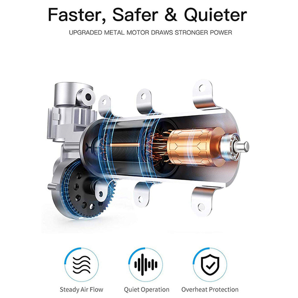 Portable Car Air Compressor | Digital Tire Inflator | Emergency Flashlight Feature