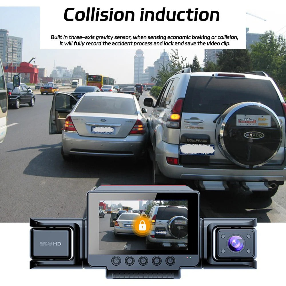 Dashcam | 4 Channel | 5G Wi-Fi | 1080P FHD | 170° Angle | G-Sensor | 64GB Card Included