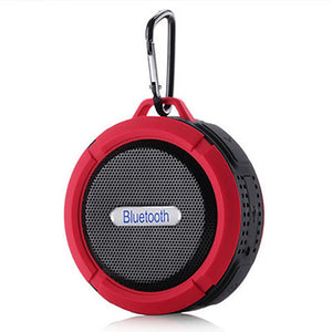 Portable Waterproof Mini Bluetooth Speaker | Red | Wireless Music Stereo | Handsfree & Rechargeable