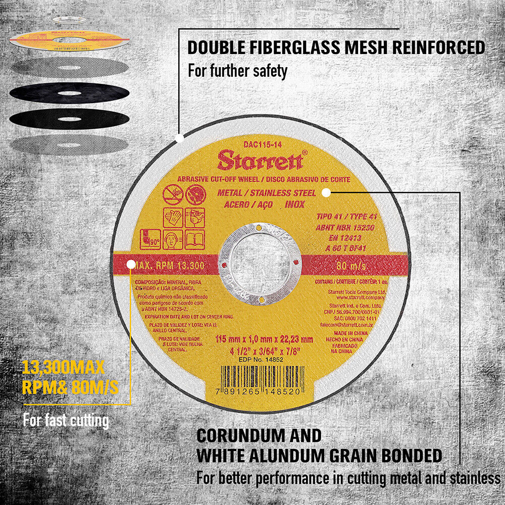 12x 4.5inch 115mm Angle Grinder Cutting Discs | Thin Cut Off Wheel | Steel Stainless