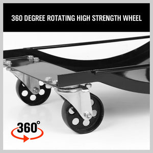 2-Piece Wheel Dolly Car Positioning Jack | 450kg Vehicle Mover Transporter Trolley