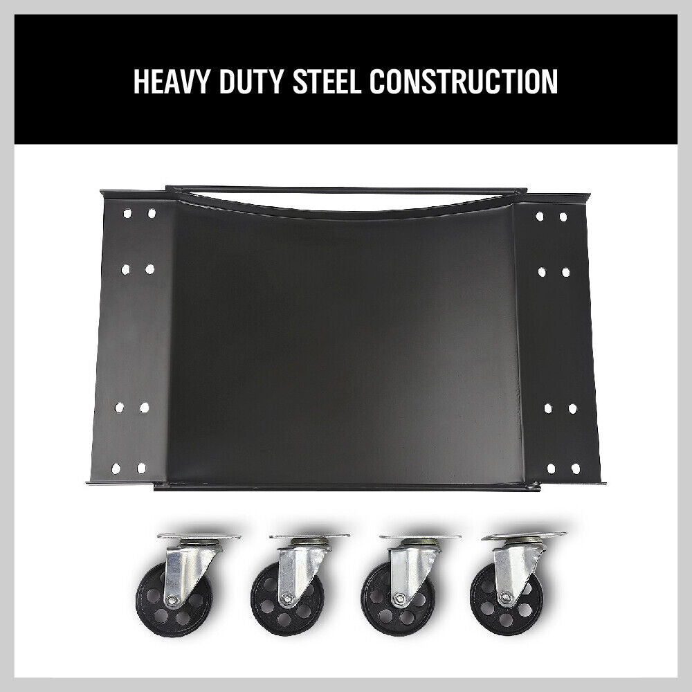 2-Piece Wheel Dolly Car Positioning Jack | 450kg Vehicle Mover Transporter Trolley
