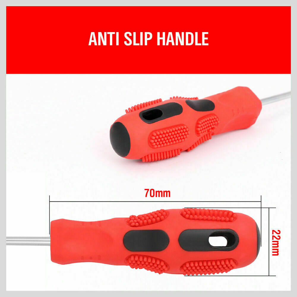 Pick Hook Set | 4-Piece | O-Ring & Oil Seal Remover | Non-Slip Rubber Handle | Red