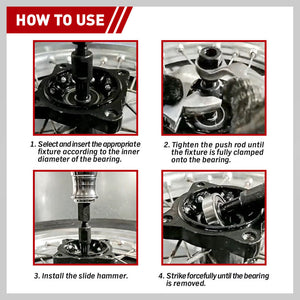 SEDY Inner Bearing Puller Set | 9-Piece | Slide Hammer Internal Blind Hole Remover Tool