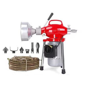 Drain Cleaner Machine | 400W Electric Eel | Plumbing Sewer Pipe Cleaner | 6 Cutter Heads