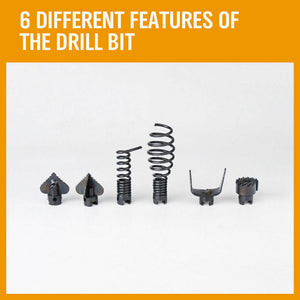 Drain Cleaner Machine | 400W Electric Eel | Plumbing Sewer Pipe Cleaner | 6 Cutter Heads