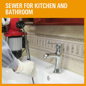 Drain Cleaner Machine | 400W Electric Eel | Plumbing Sewer Pipe Cleaner | 6 Cutter Heads