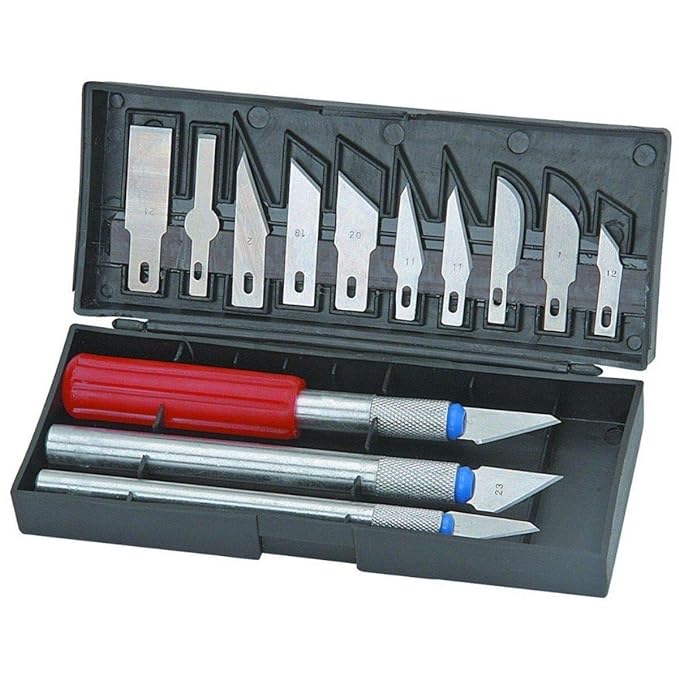 Precision Knife Set | 13-Piece | Exacto Style Multi-Function Hobby Knives | Crafts & DIY