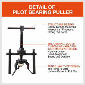 Pilot Bearing Puller | 3 Jaws Gear Extractor | Motorcycle Remover | Heavy Duty Bushing Tool