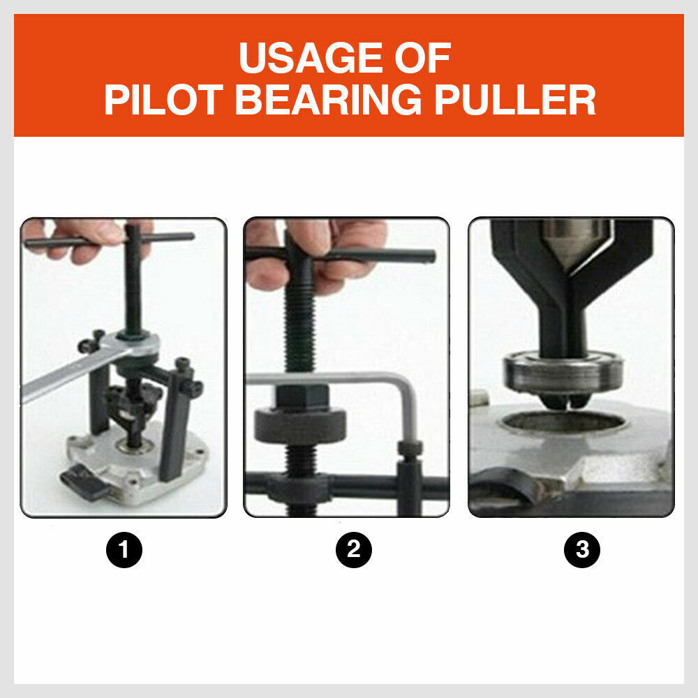 Pilot Bearing Puller | 3 Jaws Gear Extractor | Motorcycle Remover | Heavy Duty Bushing Tool