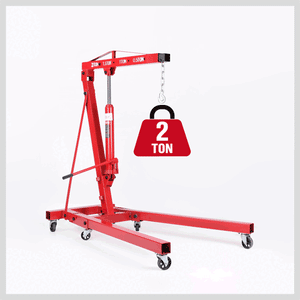 Engine Crane | 2 Ton | Hydraulic Hoist Folding Shop Mobile Lifter | Workshop Lift