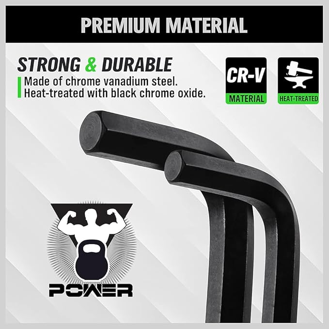 SWANLAKE Hex Key Set | 32PCS | Metric & SAE Sizes | 0.7mm-10mm & 0.028"-3/8"