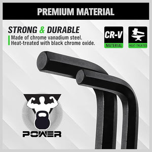 SWANLAKE Hex Key Set | 32PCS | Metric & SAE Sizes | 0.7mm-10mm & 0.028"-3/8"