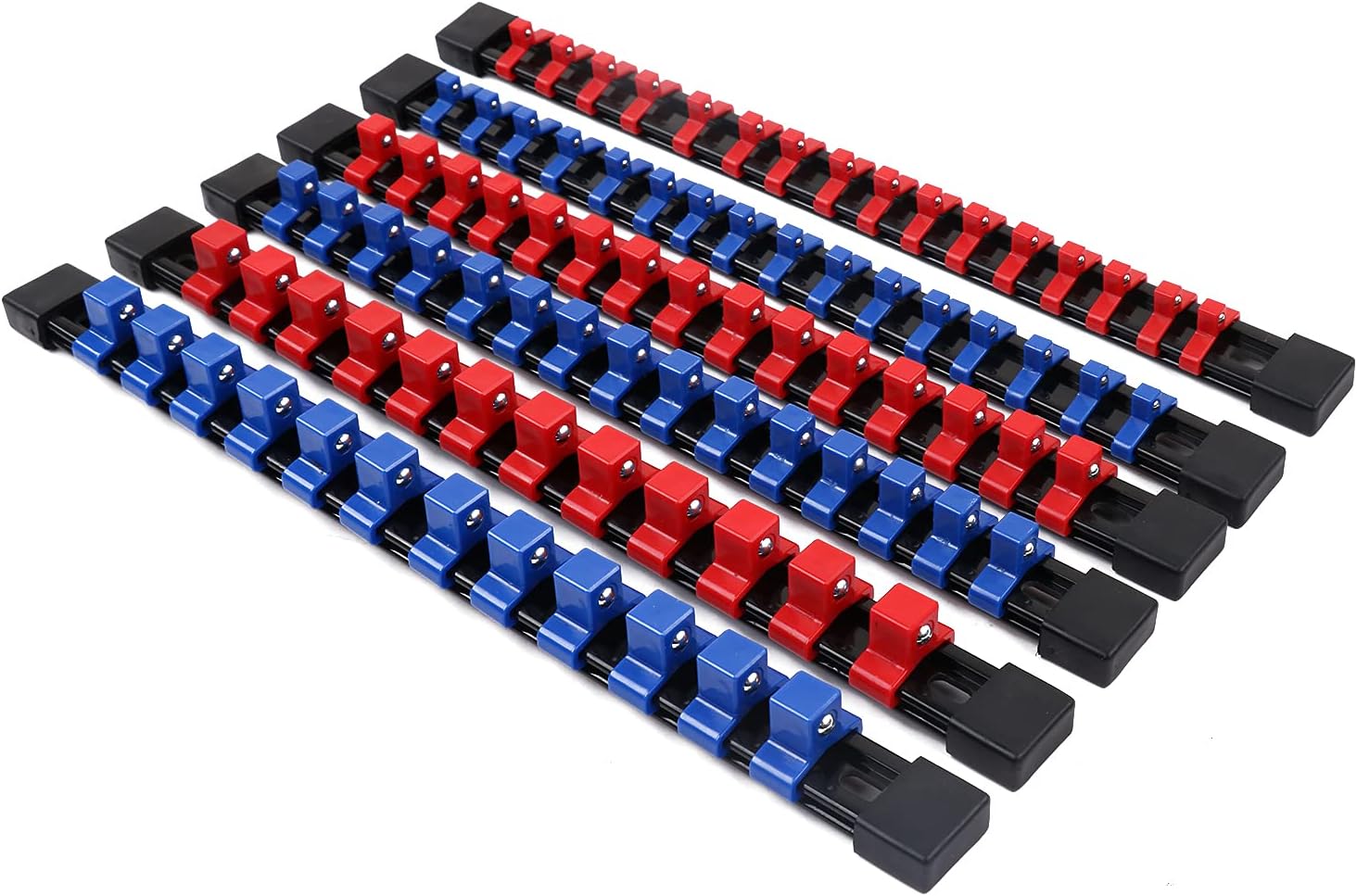 SWANLAKE Socket Organizer Set | 6-Piece | 86 Sliding Clips | Rack Rail Mountable | Premium Quality Storage Holders