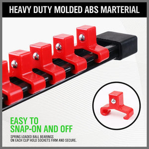 SWANLAKE Socket Organizer Set | 6-Piece | 86 Sliding Clips | Rack Rail Mountable | Premium Quality Storage Holders