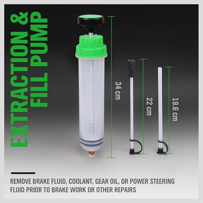 SWANLAKE Fluid Extractor | 500ML | Oil Extraction & Fill Pump | Manual Suction Vacuum | Fuel Transfer