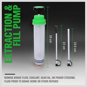 SWANLAKE Fluid Extractor | 500ML | Oil Extraction & Fill Pump | Manual Suction Vacuum | Fuel Transfer