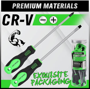 SWANLAKE Screwdriver Set | 11PCS | Magnetic | 5 Phillips | 5 Flat Head | Fastening & Loosening Seized Screws