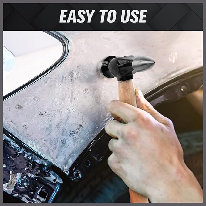 SWANLAKE Auto Body Repair Kit | 7-Piece | Carbon Steel Hammer Heads | Auto Repair Tools | SW-66076