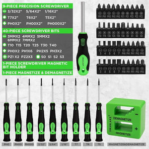 SWANLAKE Magnetic Screwdriver Set | 86PCS | Slotted | Phillips | Torx | Mini Precision | Replaceable Bits | Nut Drivers | Toolbox Included