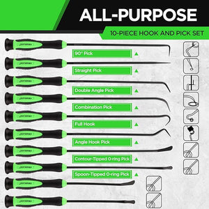 SWANLAKE Pick and Hook Set | 10-Piece | Auto Oil Seal & O-Ring Removal Tool