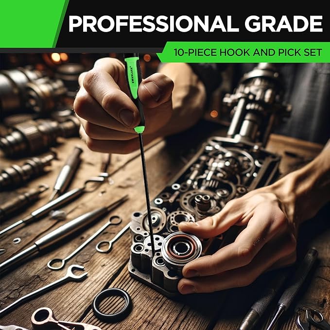 SWANLAKE Pick and Hook Set | 10-Piece | Auto Oil Seal & O-Ring Removal Tool
