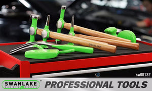 9-Piece Garden Tools Auto Body Hammer Dolly Set | Car Body Dent Repair Tool Case