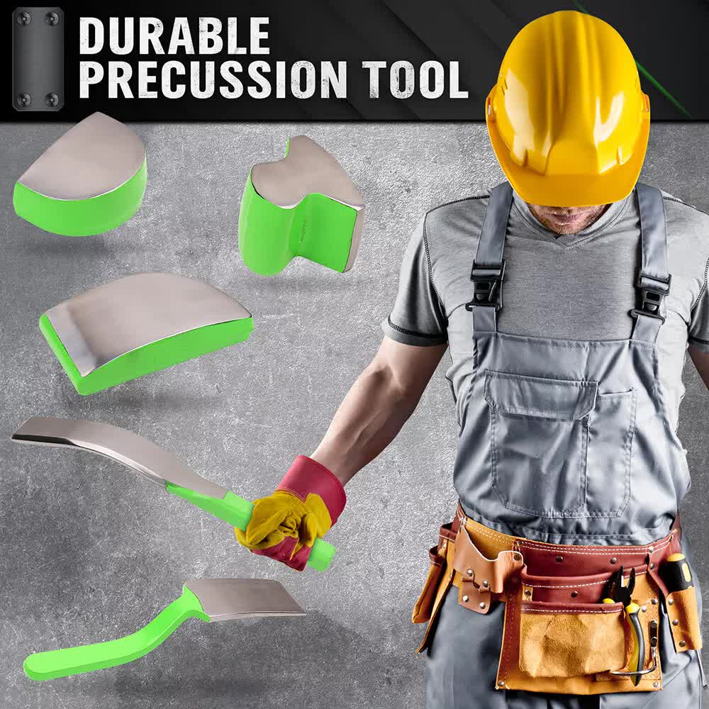 9-Piece Garden Tools Auto Body Hammer Dolly Set | Car Body Dent Repair Tool Case