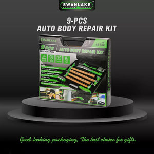 9-Piece Garden Tools Auto Body Hammer Dolly Set | Car Body Dent Repair Tool Case