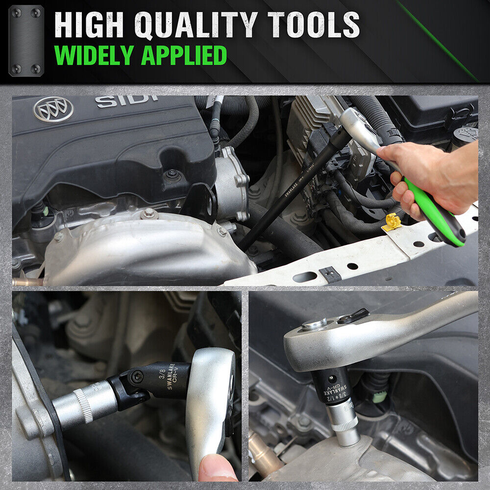 SWANLAKE Drive Tool Accessory Set | 18-Piece | Extension Bars | Impact Universal Joint Set