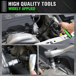 SWANLAKE Drive Tool Accessory Set | 18-Piece | Extension Bars | Impact Universal Joint Set