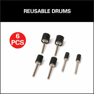 Sanding Bands Drum Sleeve Set | 51-Piece | 120 Grits | Mandrel Dremel Rotary Kit | 3mm Shank