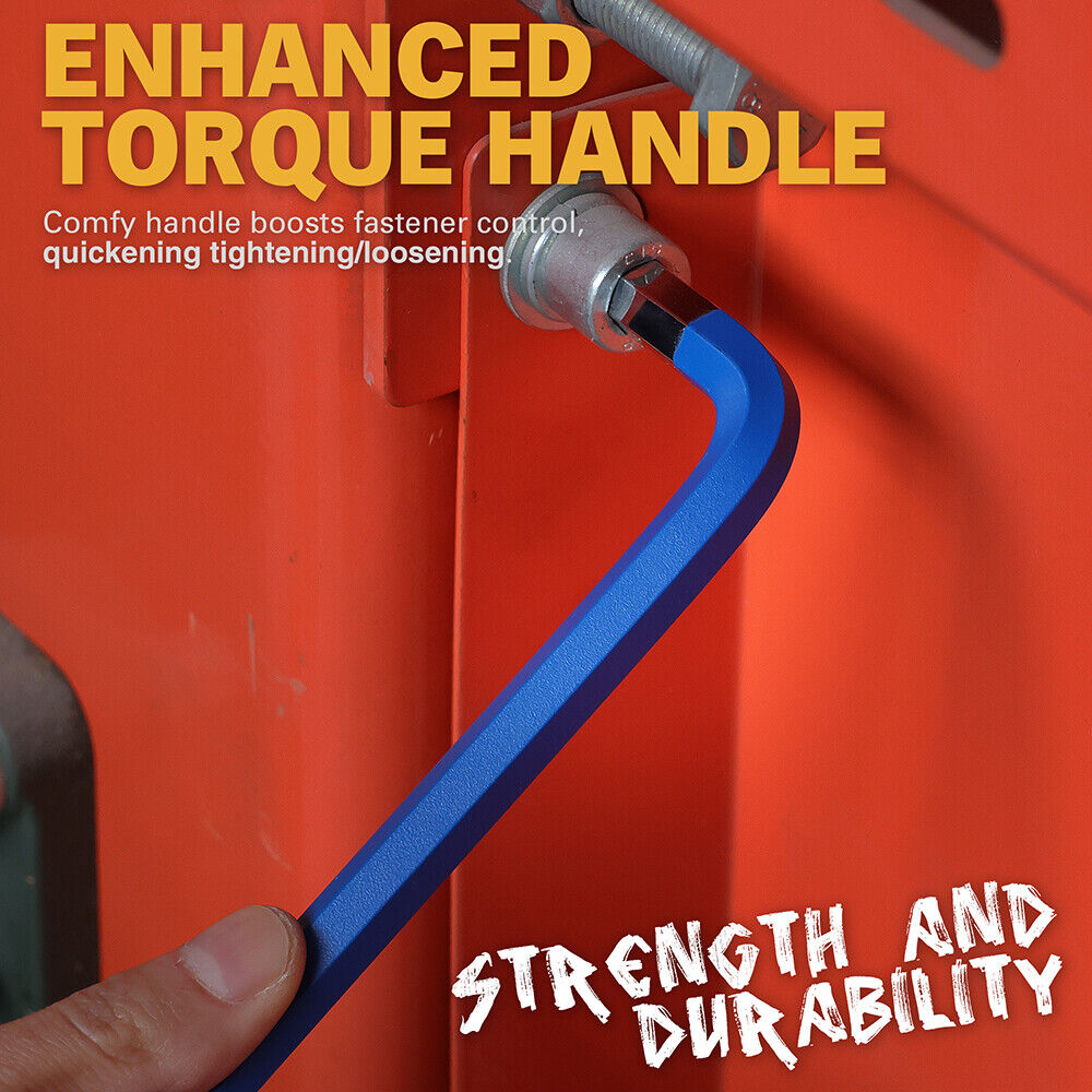 ELEAD 13pc Extra Large Hex Key Set | Long Allen Key Wrench | Ball End Metric | 2-19mm