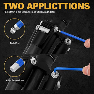 ELEAD Jumbo Hex Key Allen Wrench Set | 13-Piece | Metric 2-19mm | Long Ball End CR-V | Automotive & Furniture Use