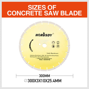 Concrete Saw Blade | 300mm (12") | Masonry Cutting Disc | Diamond Circular Stone Cutter