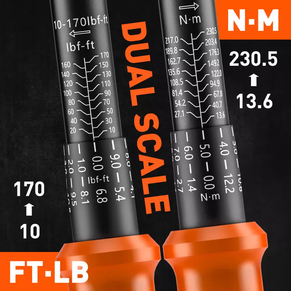 3pc Click Torque Wrench Set | 1/2" Drive | Ratchet + Adaptor + Extension | Workshop