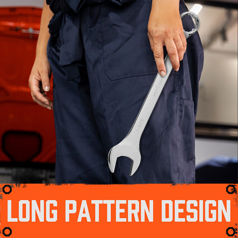 Combination Spanner Set | 6-Piece | Imperial Extra Large | Ring & Open End Wrench