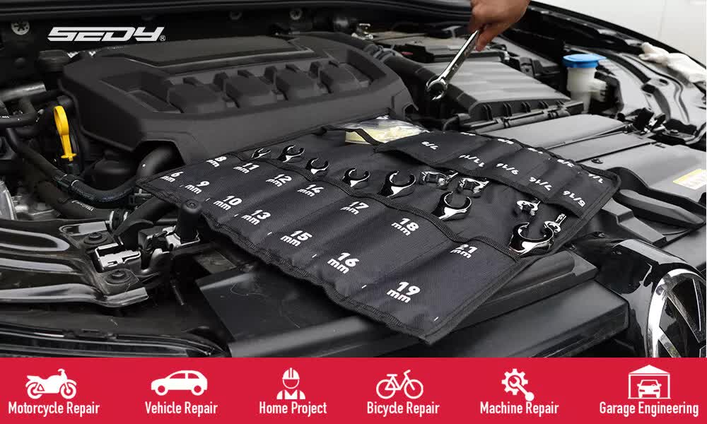 12pc Flare Nut Spanner Set | Metric & SAE | With Teflon Tape | Brake Line Repair