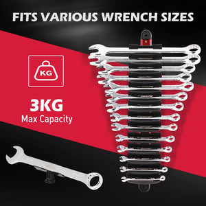 Magnetic Spanner Rack | 14 Slots | Adjustable Spanner Organiser | Portable | AU Stock