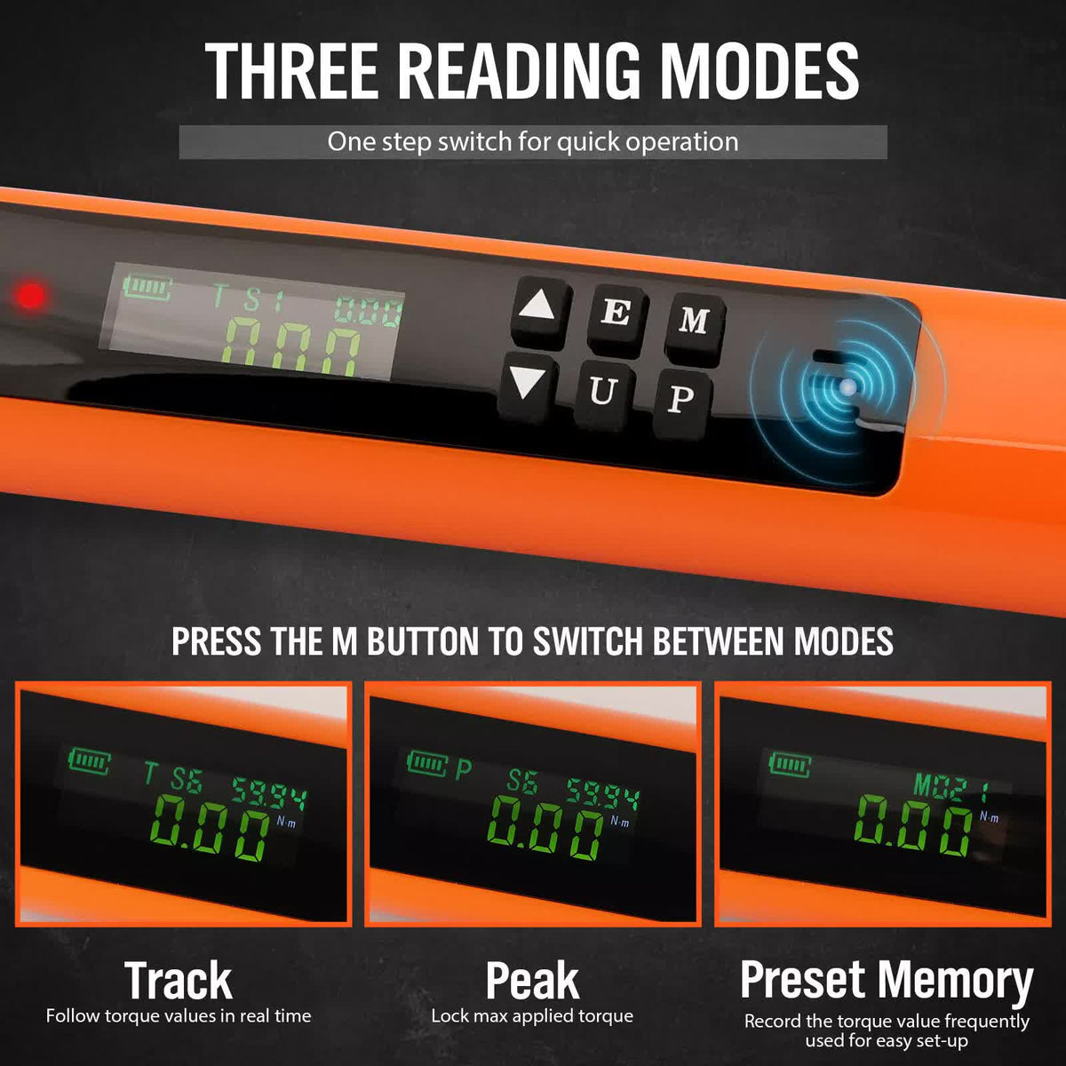 3pc Digital Torque Wrench Set | 1/2" Drive | 17–340Nm | 25–250ft.lb | Motorcycle Use