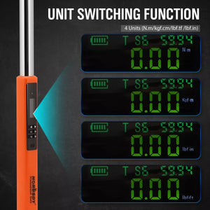 3pc Digital Torque Wrench Set | 1/2" Drive | 17–340Nm | 25–250ft.lb | Motorcycle Use